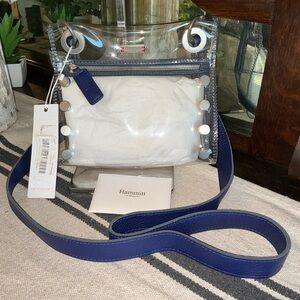 NWT Hammitt Stadium Approved Clear Indigo Blue Tony BS Crossbody Bag $195
